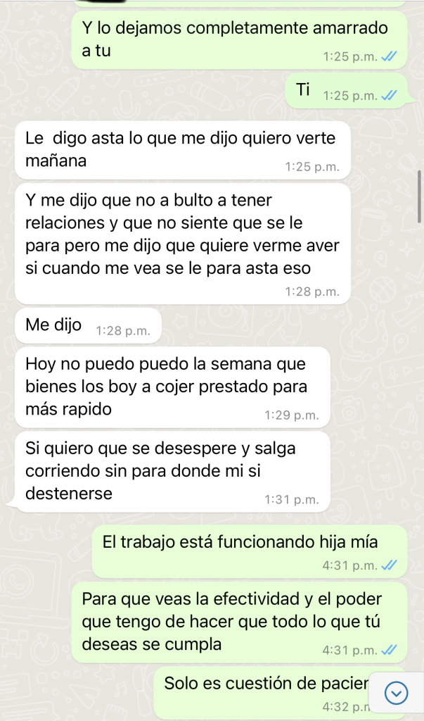 Testimonio real por WhatsApp